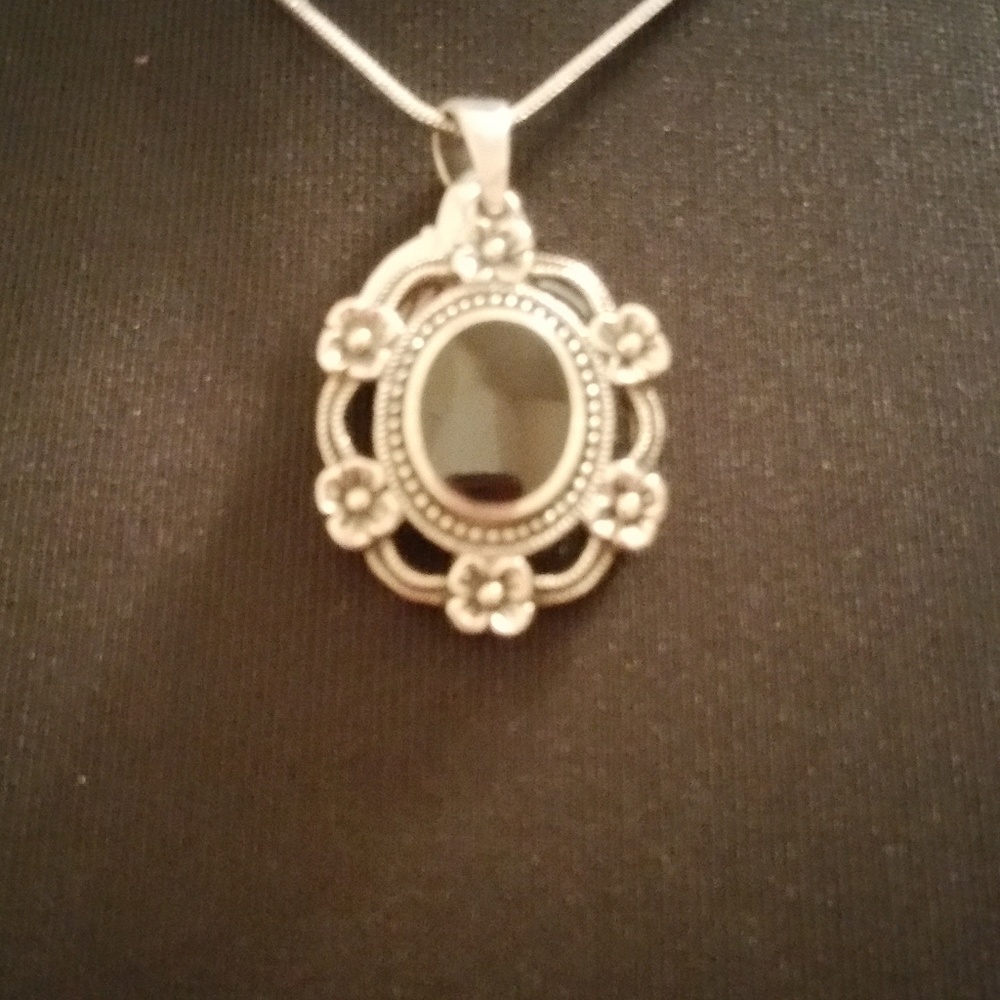 Black onyx stone sterling silver